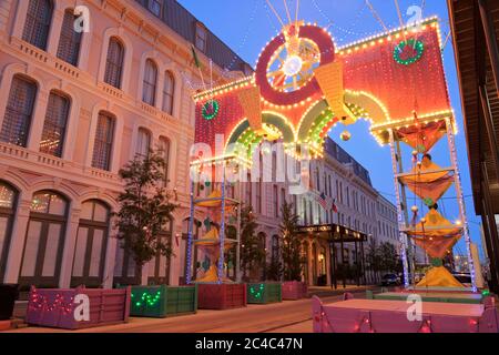 Boone Powell Arch, Historic Strand District, Galveston, Texas, USA Stockfoto