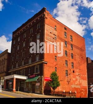 Das verlassene Rogers Hotel in Wheeling WV USA Stockfoto