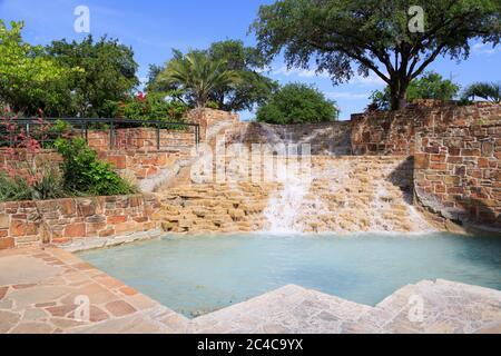 Brunnen in HemisFair Park, San Antonio, Texas, USA Stockfoto