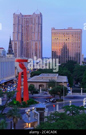 Skyline der Innenstadt, San Antonio, Texas, USA Stockfoto