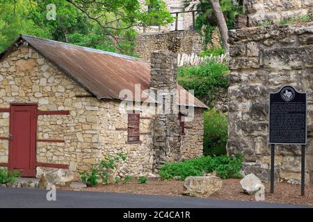 Historische Alamo Portland Cement Company, Brackenridge Park, San Antonio, Texas, USA Stockfoto