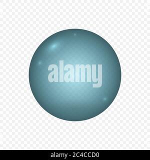 Realistische Wasserblase isoliert auf transparentem Hintergrund Stock Vektor