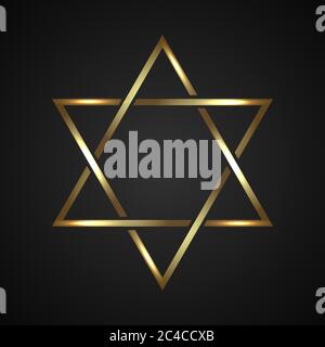 Davidstern, jüdische Symbol Vektor-Illustration Stock Vektor