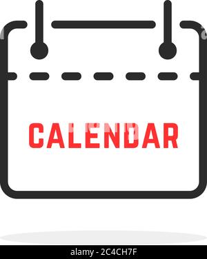 Symbol für linearen Abreißkalender Stock Vektor