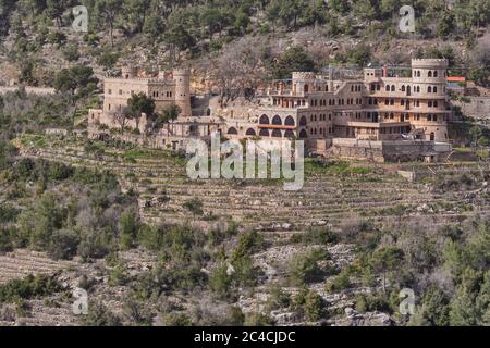 Moussa Castle, moderne libanesische Architektur, Chouf, Libanon Stockfoto