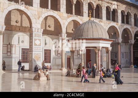 Große Moschee, Umayyad Moschee, 715, Damaskus, Syrien Stockfoto