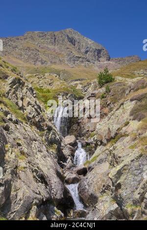 Benasque, Huesca/Spanien; 24. August 2017. Der Naturpark Posets-Maladeta ist ein spanischer geschützter Naturraum. Stockfoto