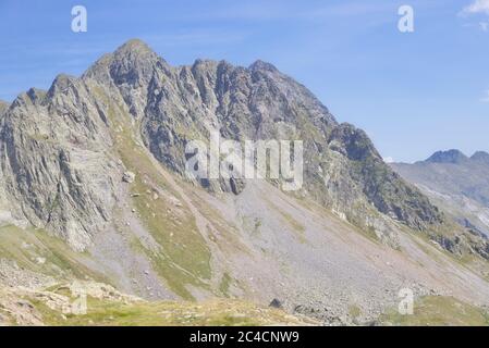 Benasque, Huesca/Spanien; 24. August 2017. Der Naturpark Posets-Maladeta ist ein spanischer geschützter Naturraum. Stockfoto