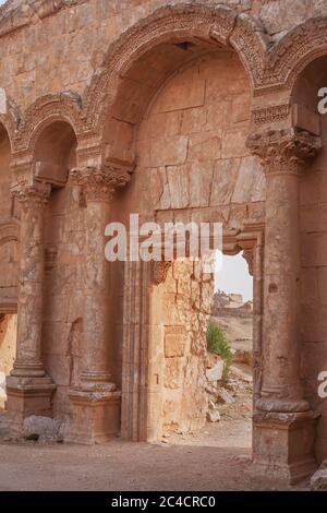 Resafa, Sergiopolis, nahe Ar Raqqah, römische und byzantinische Stadt in der Wüste, Syrien Stockfoto