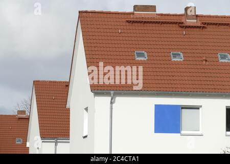 Moderne, monotone Wohngebäude, Bremen, Deutschland Stockfoto