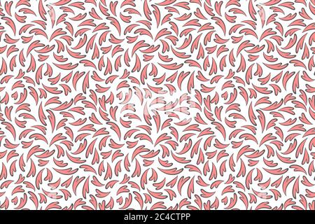 Liebe Herz romantische nahtlose Vektor-Muster. Romantischer Hintergrund mit roten Herzen. Grafische Darstellung Stock Vektor