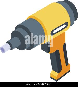 Symbol für Schraubendreher für Reifenmontage, isometrischer Stil Stock Vektor