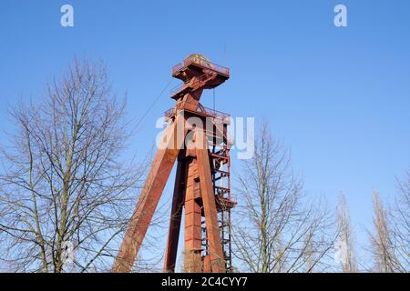 Windturm der Kohlebergwerke Monopol, Kamen, Ruhrgebiet, Nordrhein-Westfalen, Deutschland Stockfoto