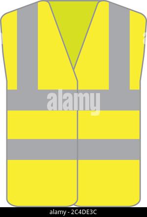 Hi Vis Weste Jacke neongelb Icon Vektor Stock Vektor