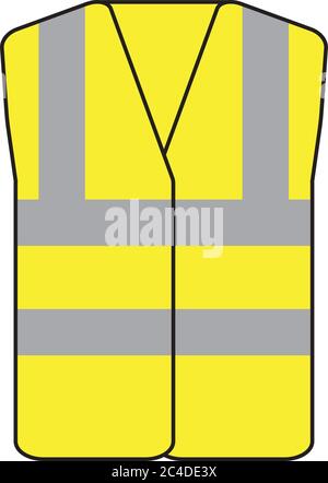Gelbe Warnweste Symbol Vektor Stock Vektor