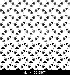 Abstrakt Vektor Hintergrund nahtlose Muster Mosaik von Vogel Fußabdrücke. Natürliche Designtapete. Stock Vektor