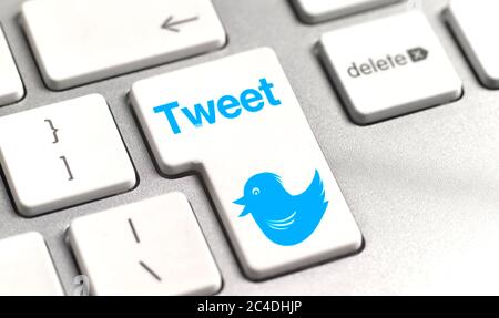 Social Media-Tastatur Stockfoto