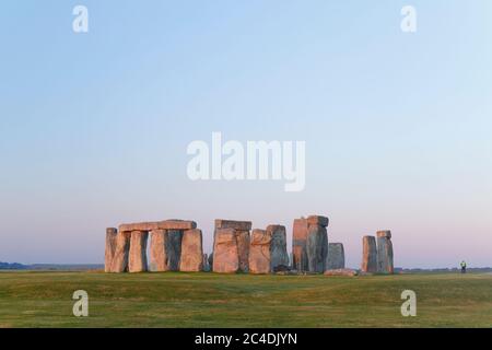 Stonehenge Monument bei Sonnenaufgang Stockfoto