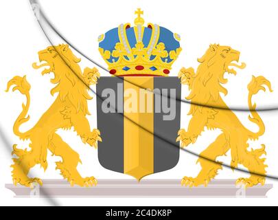 3D Medemblik Wappen (Nord-Holland Provinz), Niederlande. 3D-Illustration. Stockfoto