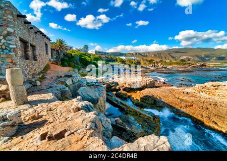 Old Harbour, Hermanus, Südafrika Stockfoto