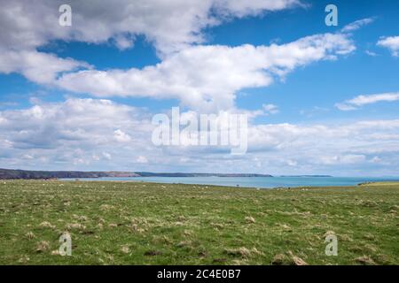 Küste Aufbau Kopf Pembroke Pembrokeshire Wales Stockfoto