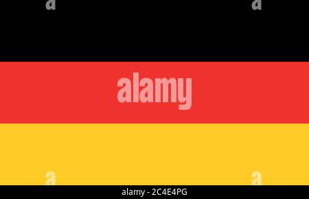 Flagge Deutschlands. Vektor-Flagge mit offiziellen Farben und richtigen Proportionen Stock Vektor