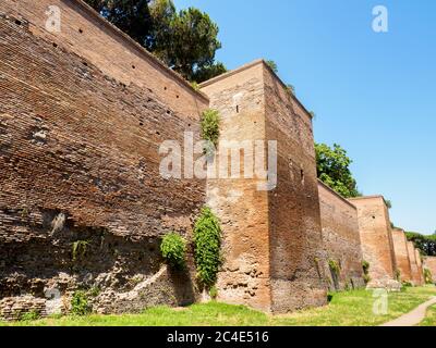 Aurelianische Mauern - Rom, Italien Stockfoto