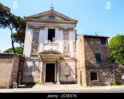 Kirche von San Cesareo de Appia fälschlicherweise als San Cesareo in Palatio - Rom, Italien Stockfoto