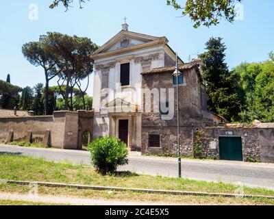 Kirche von San Cesareo de Appia fälschlicherweise als San Cesareo in Palatio - Rom, Italien Stockfoto