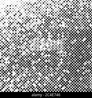 Abstrakte Halbton-Hintergrundstruktur aus schwarzen Punkten. Stock Vektor