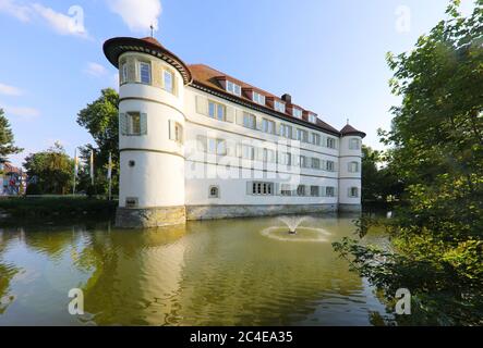 Tolle Aufnahme auf dem Wasserschloss in Bad Rappenau, Deutschland Stockfoto