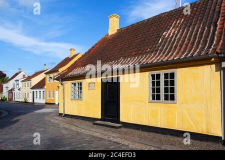 Hans Christian Andersens Haus Geburtsort des berühmten Schriftstellers, Odense, Fünen, Dänemark, Europa Stockfoto