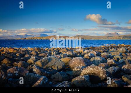 Nach Laide Gruinard Bay Ross und Cromarty Ross-shire Highlands Scotland Stockfoto