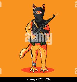 Terrorist Kat Stock Vektor