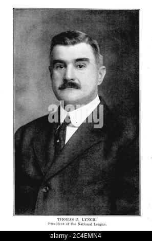 Thomas J. Lynch, Präsident der National League, Spalding's Official Baseball Guide, A.G. Spalding & Bros., American Sports Publishing Company, März 1910 Stockfoto