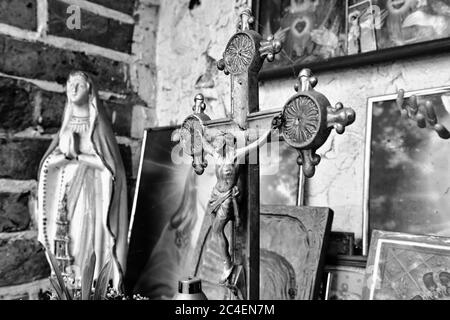 Gemeindehof in Orneta, Warmia, einem historischen Land in der Woiwodschaft Warm-Masuren. Stockfoto