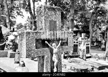 Gemeindehof in Orneta, Warmia, einem historischen Land in der Woiwodschaft Warm-Masuren. Stockfoto