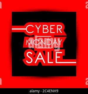Cyber Monday Sale Design Poster. Vektorgrafik. Stock Vektor