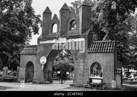 Gemeindehof in Orneta, Warmia, einem historischen Land in der Woiwodschaft Warm-Masuren. Stockfoto