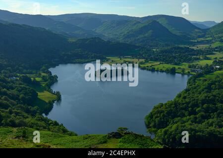 Blick auf Grasmere von Loughrigg, Lake District Stockfoto