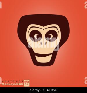 Logo Monkey für Corporate Identity. Symbol des Jahres Affe. Vektorgrafik. Stock Vektor