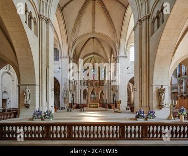 Innenaufnahme des Münster, St.-Paulus-Dom, Münster, Nordrhein-Westfalen, Deutschland Stockfoto