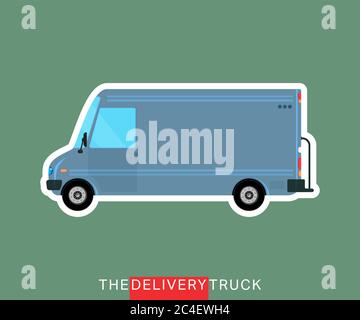 Lieferwagen isoliert. Lieferwagen. Fahrzeug-Bus warten. Gewerblicher Lieferwagen. Vektorgrafik Stock Vektor