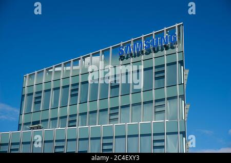 Neue Samsung Forschungs- und Entwicklungsbüros im South Flatz Gebäude auf Great Northern Way, Vancouver, BC, Kanada Stockfoto