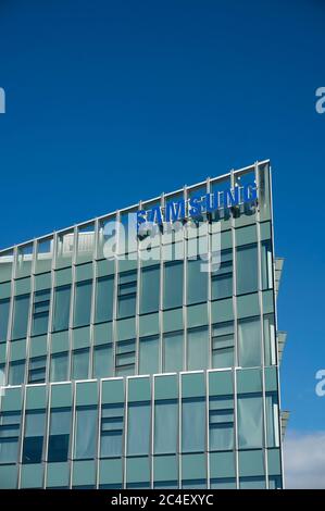 Neue Samsung Forschungs- und Entwicklungsbüros im South Flatz Gebäude auf Great Northern Way, Vancouver, BC, Kanada Stockfoto