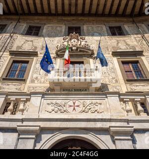 Palazzo della Carovana, heute die Scuola normale Superiore. Pisa, Italien. Stockfoto