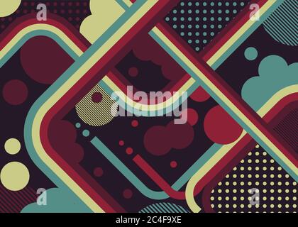 Abstrakter Hintergrund moderne Hipster futuristische Grafik.Vektor abstrakter Hintergrund für helle Poster, T-Shirt-Design und Skate Board Design Stock Vektor