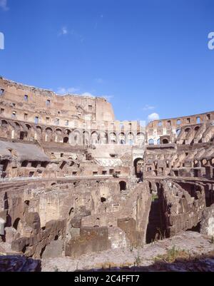 Innenräume des Kolosseums (Colosseo), IV. Templum Pacis, Rom (Roma), Region Latium, Italien Stockfoto