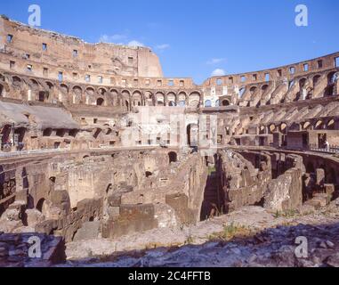 Innenräume des Kolosseums (Colosseo), IV. Templum Pacis, Rom (Roma), Region Latium, Italien Stockfoto