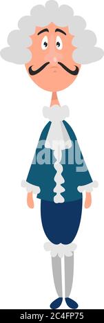 Franzose, Illustration, Vektor auf weißem Hintergrund Stock Vektor